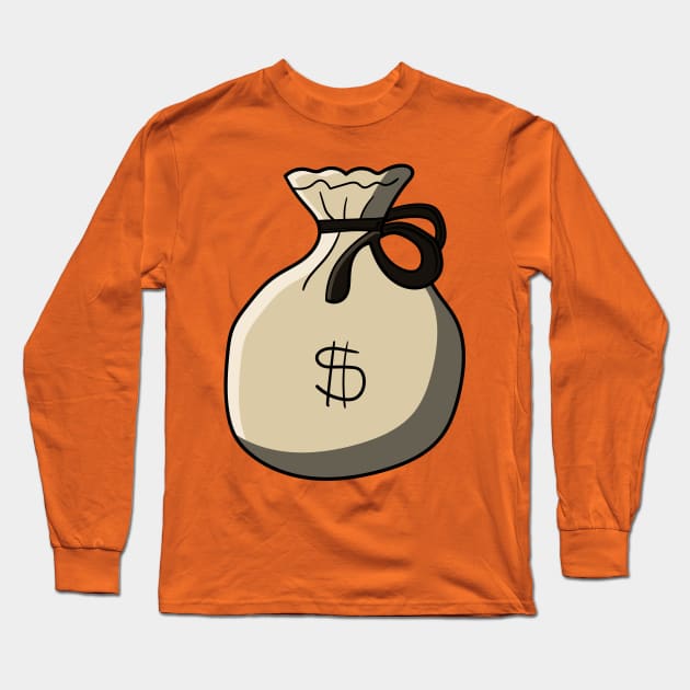 bag of money cartoon Long Sleeve T-Shirt by maricetak